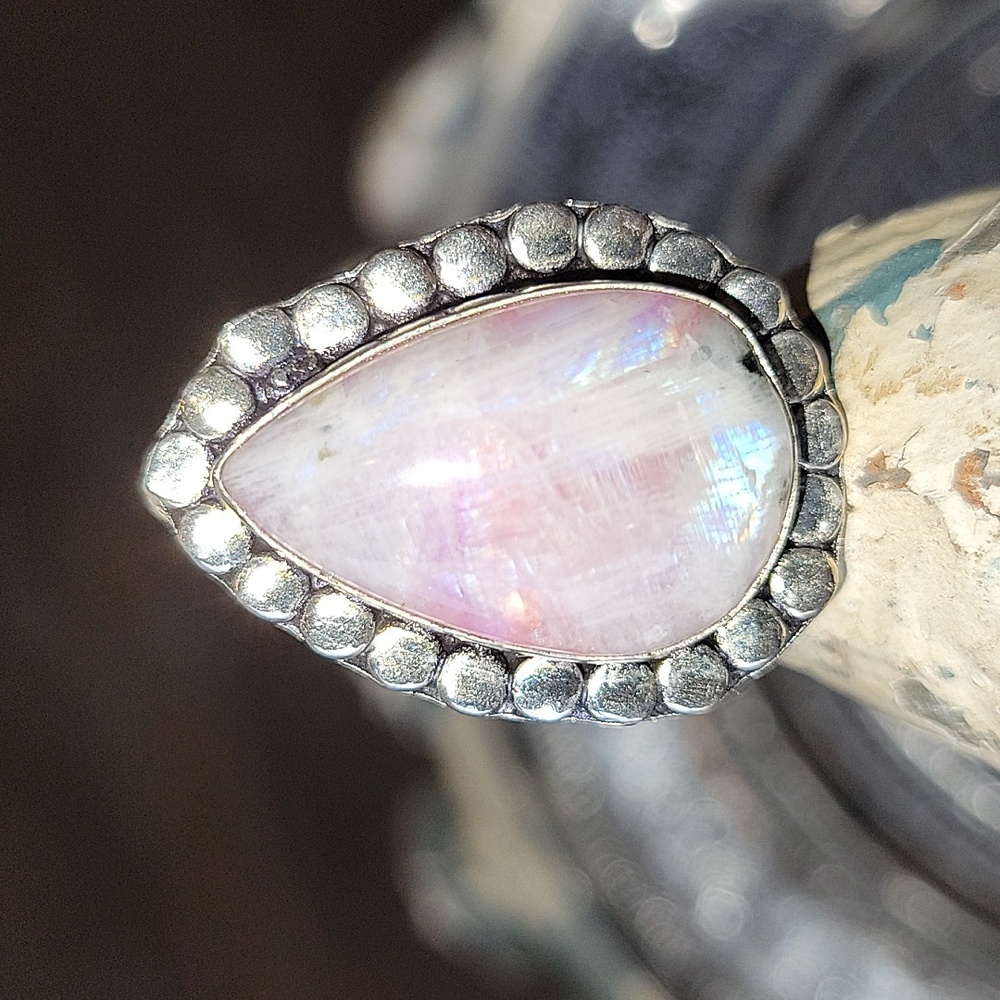 Moonstone Teardrop Ring